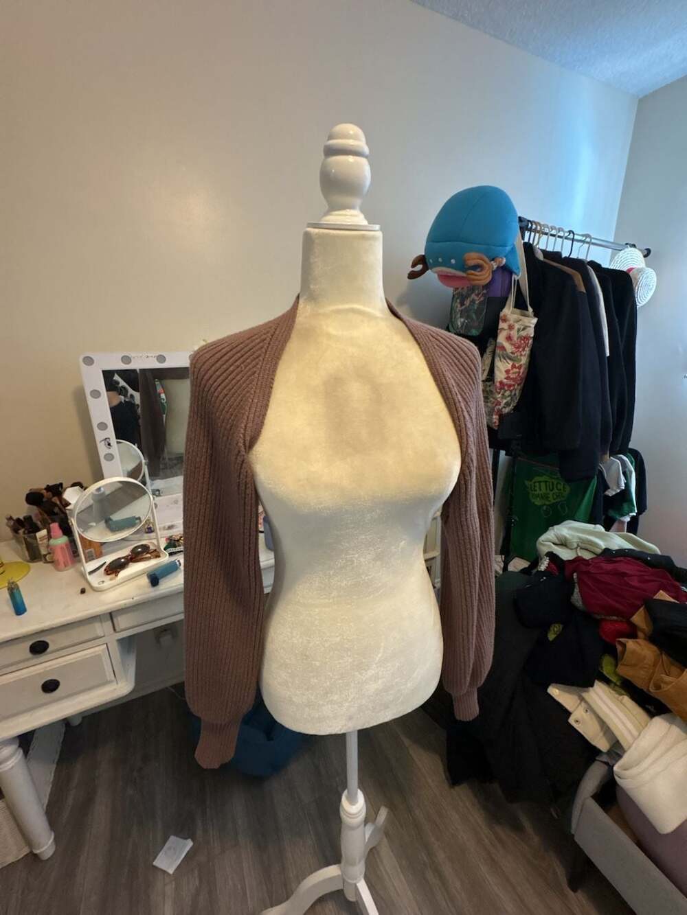 Paper Moon Brown Ribbed Knit Bolero Shrug Cardigan